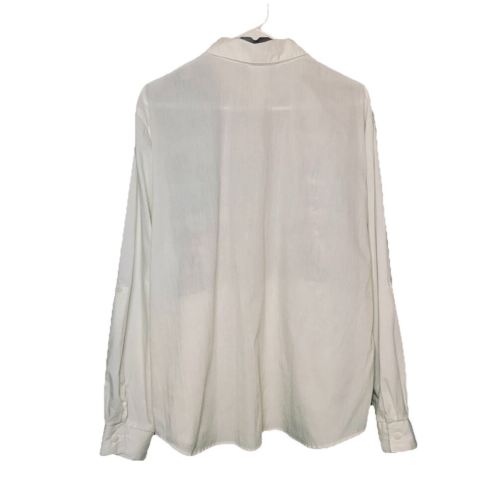 VTG 90s Tap & Co Women XL Button White Shirt Friends Garden Cats‎ Angel Cottage - Picture 5 of 7